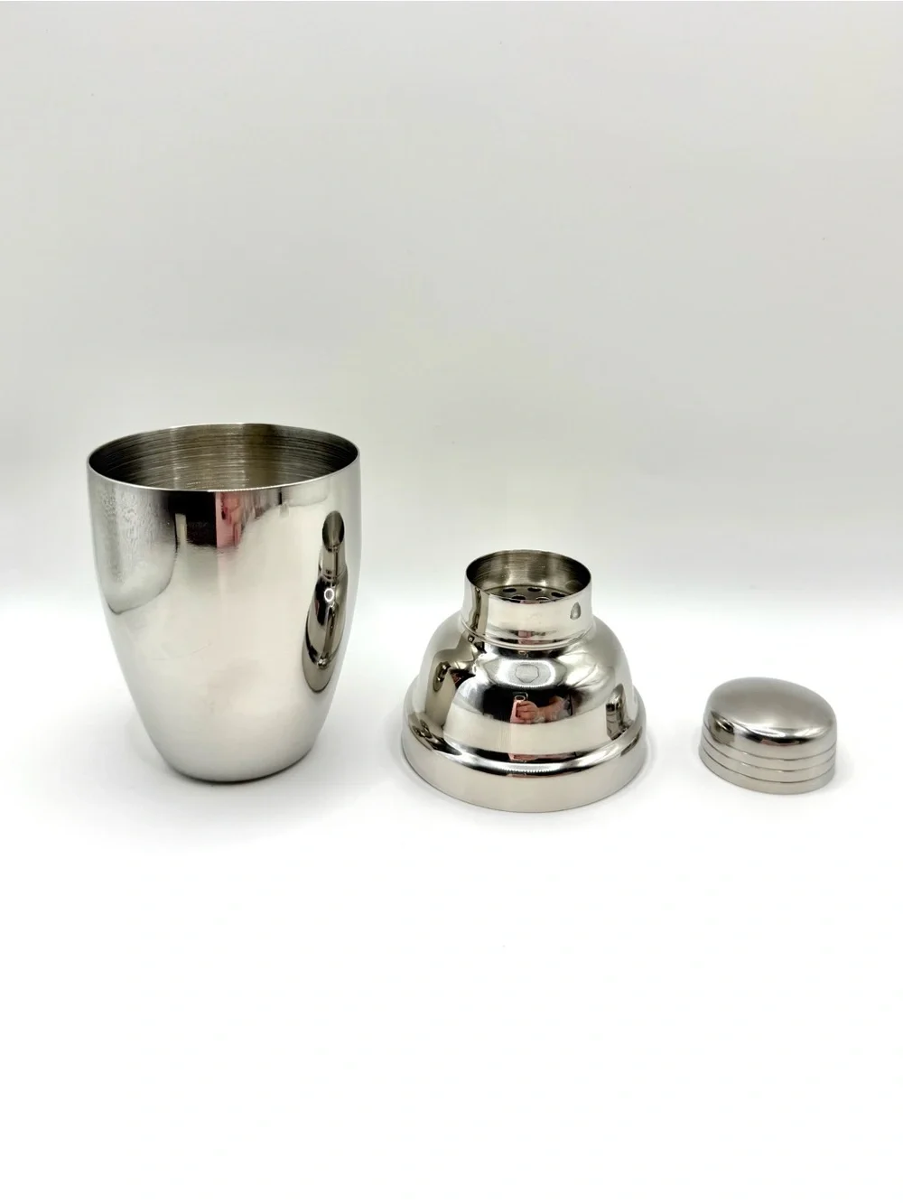 Stainless Steel 3 Piece Mirror Finish Small Cocktail Shaker 5.5
